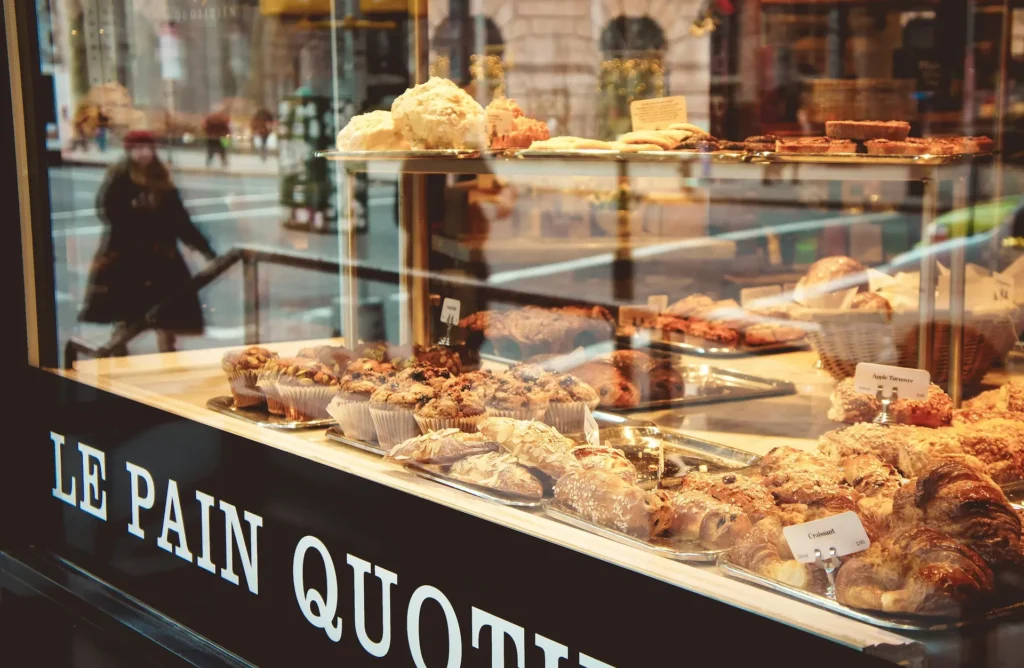 French pastry shop in Paris.