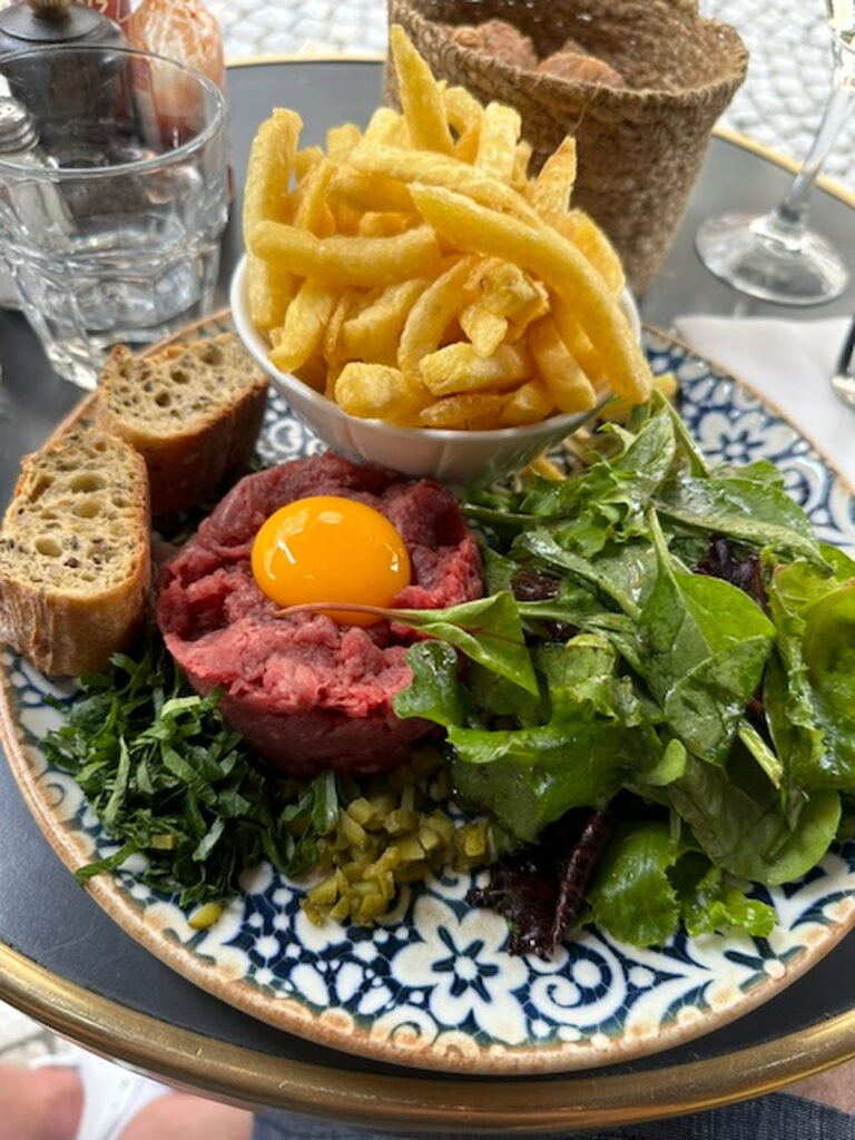 Beef tartare at a Paris cafe.