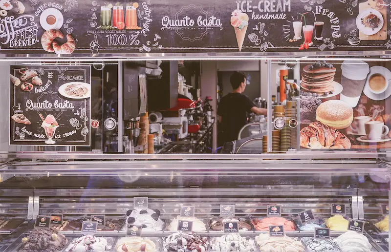 gelato shop in rome